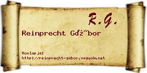 Reinprecht Gábor névjegykártya